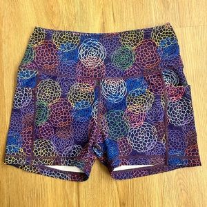 High Waisted running/yoga/workout shorts with pockets